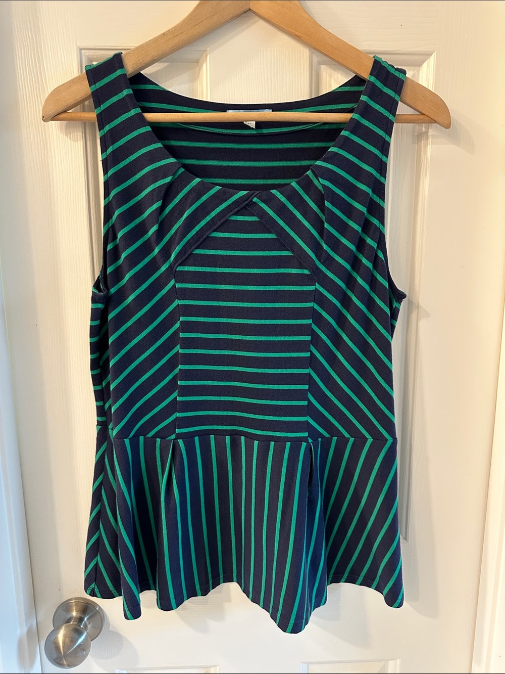 Peplum Striped Top